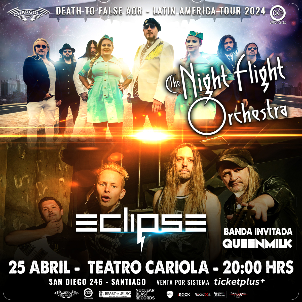 QueenMilk se suma a concierto de The Night Flight Orchestra en Chile